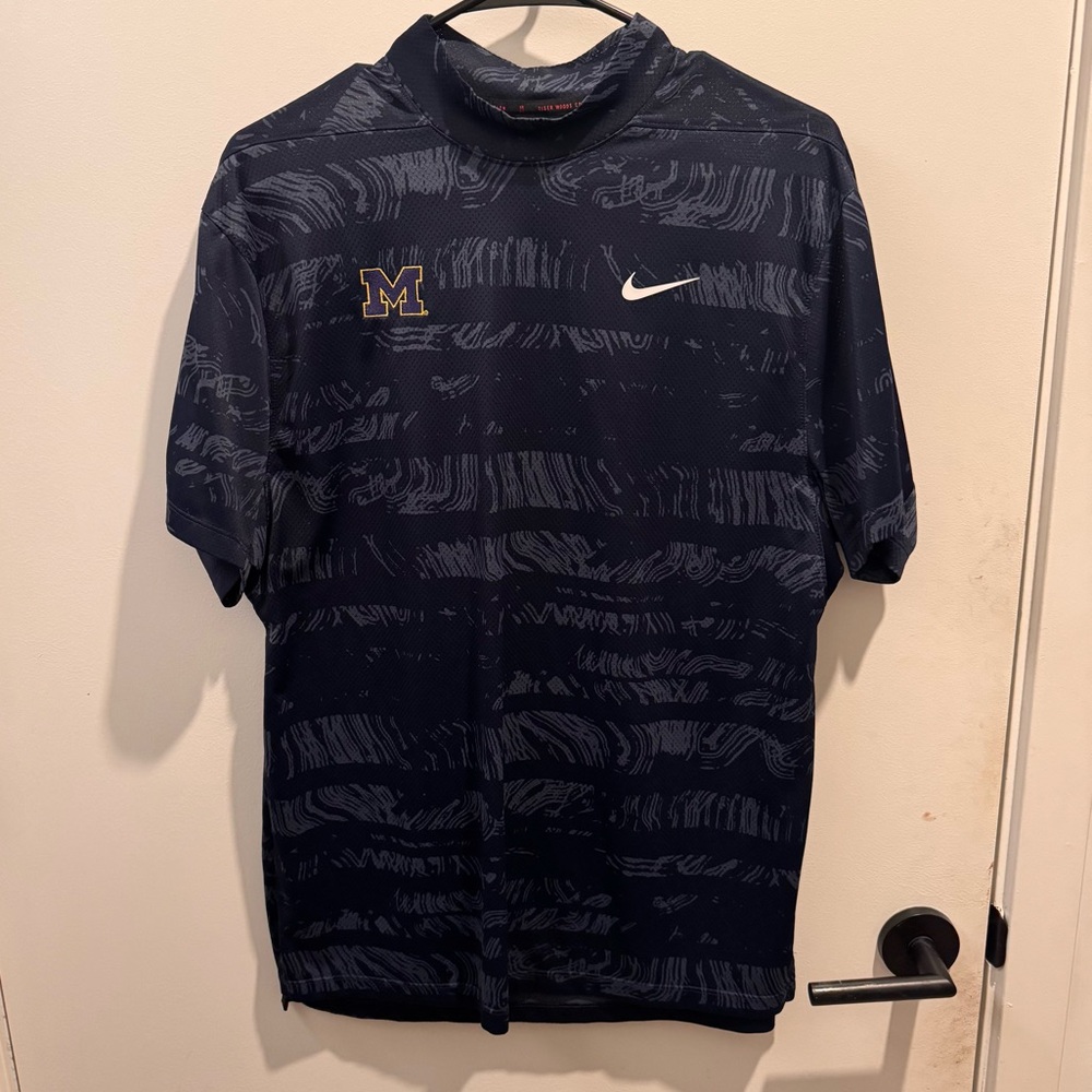 Michigan Tiger Woods Nike Mock Neck Polo Limited Edition